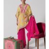 Womens Siddhartha Bansal | Bright Yellow Kaftan Top Set