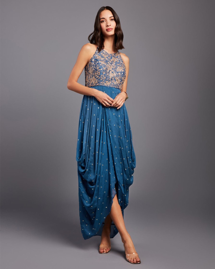 Womens Chamee and Palak | Mehek Drape Dress