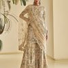 Bridal Seema Gujral | Nude Floral Sharara Set