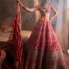 Womens Kalighata | Red Loop Lehenga Set