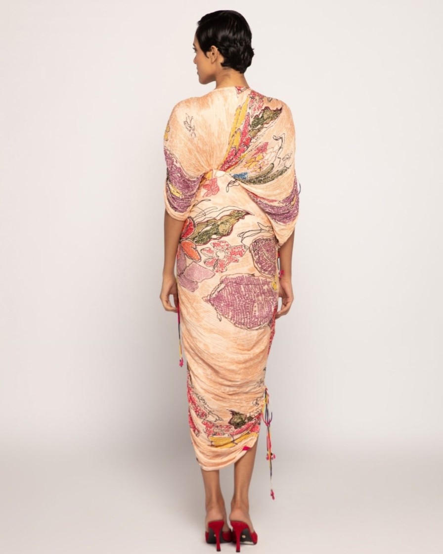 Womens Saaksha u0026 Kinni | Peach Periwinkle Sari Dress