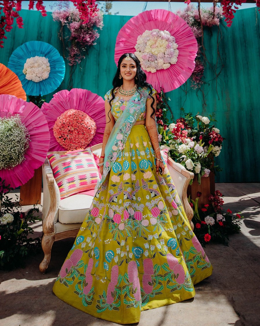 Bridal Sample Sale | Lime Lehenga Set | Sample Sale