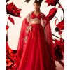 Womens Bhumika Sharma | Red Bustier U0026 Skirt Set