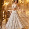 Bridal Seema Gujral | White Sequin Lehenga Set