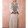 Womens Payal Singhal | Dull Gold Embroidered Yoke Kaftan