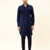 Mens SVA Menswear | Blue Volvo Kurta With Metal Buttons With Pants