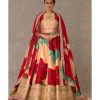 Bridal House of Masaba | Salmon Candy Swirl Lehenga Set