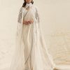 Bridal Mala u0026 Kinnary | Pearl Embellished Sari Set With Cape