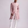 Mens Country Made | Old Rose Shadow Camo Placement Front Open Kurta Set