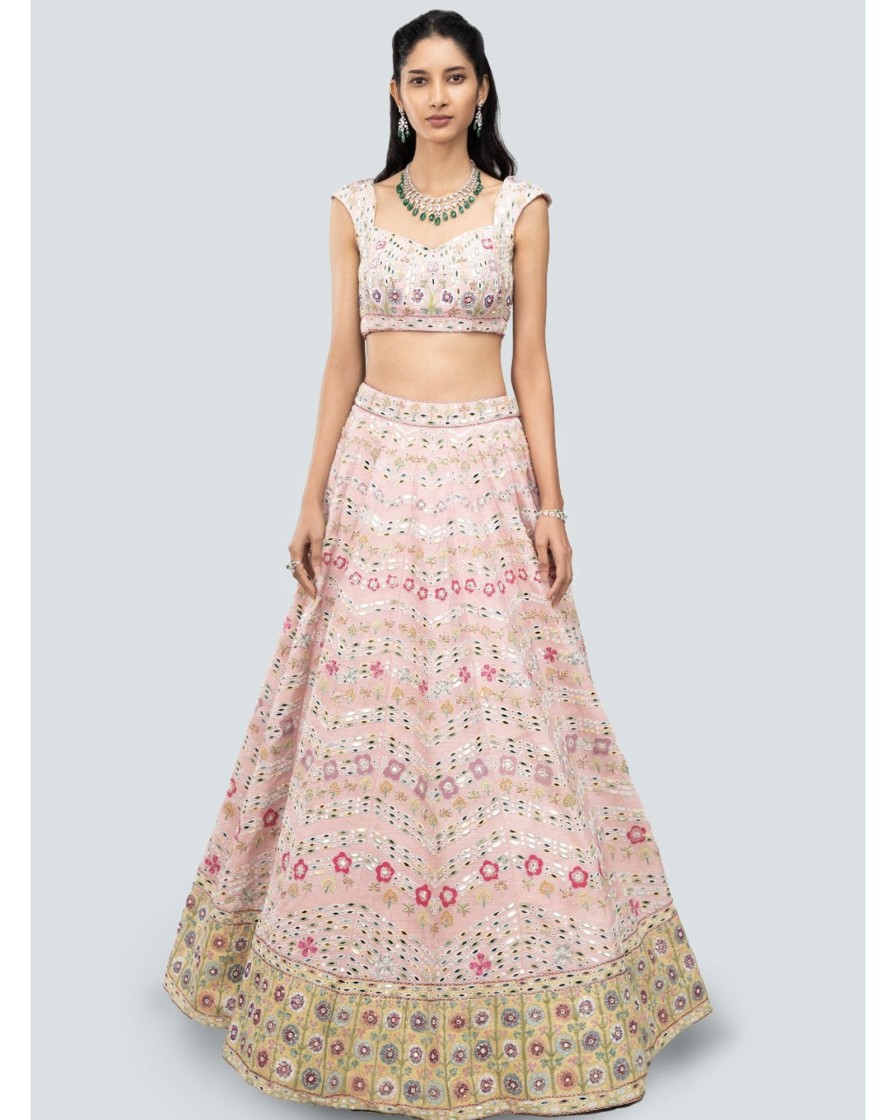 Bridal Aisha Rao | Pink Naznin Lehenga Set