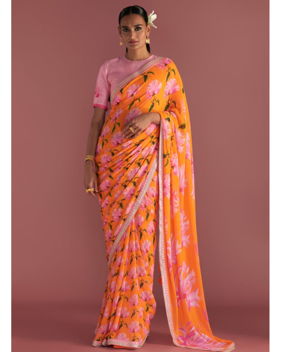 Womens House of Masaba | Orange Mist Sari