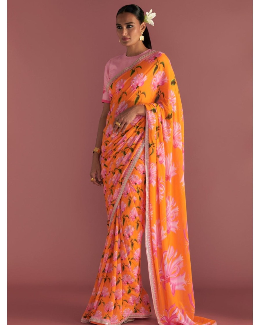 Womens House of Masaba | Orange Mist Sari