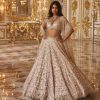 Bridal Seema Gujral | Ivory Sequin Lehenga Set