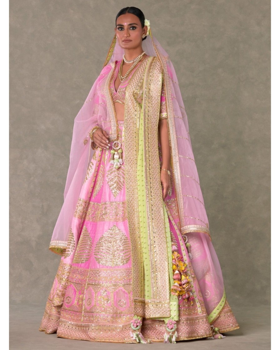 Womens House of Masaba | Barfi Pink Paan Patti Lehenga Set