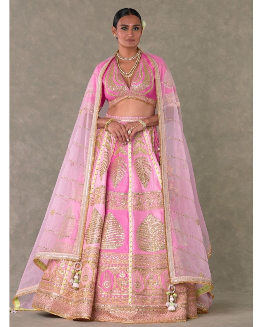 Womens House of Masaba | Barfi Pink Paan Patti Lehenga Set