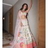 Bridal Siddhartha Bansal | Blush Ivory Floral Embroidered Lehenga Set