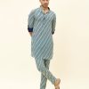 Mens SVA Menswear | Leaf Printed Short Kurta Set