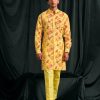 Mens Project Bandi | Carary Cotton Emboidered Kurta With Matching Pajama