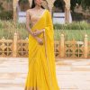 Womens Arpita Mehta | Yellow Colourful Embroidered Sari Set