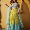 Womens Chamee and Palak | Shaded Jamewar Lehenga Set