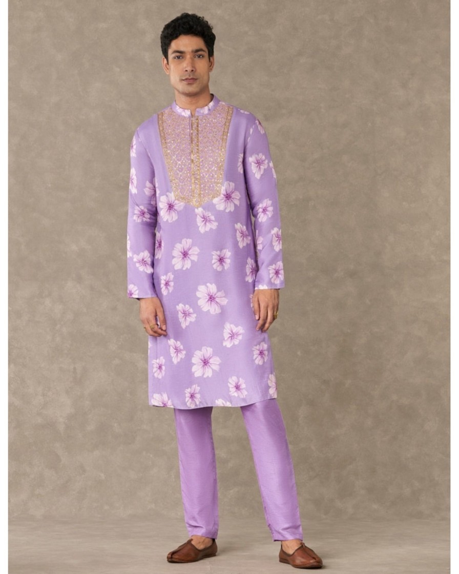 Mens House of Masaba Mens | Lilac Parijat Kurta Set