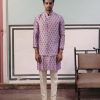 Mens Drishti u0026 Zahabia Mens | Lilac Kurta Bandi Set