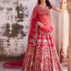 Womens Dolly J | Thalia Red Raw Silk Bridal Lehenga