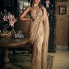 Womens Seema Gujral | Slate Sequin Sari Set