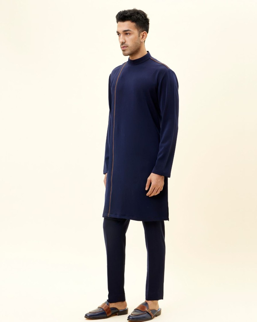 Mens SVA Menswear | Blue Volvo Kurta Set