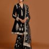 Womens House of Masaba | Black Periwinkle Angrakha Set