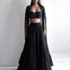 Womens Arpita Mehta | Solid Black Sharara Set