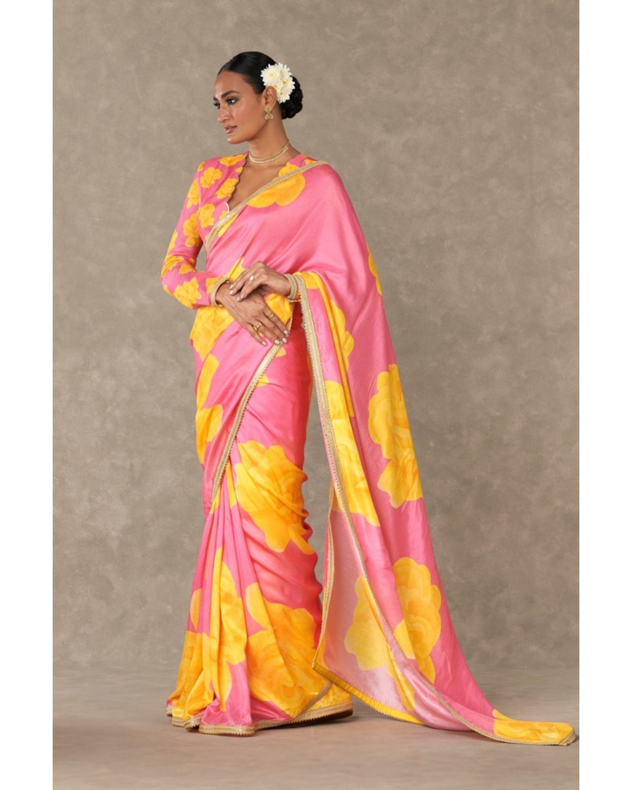 Womens House of Masaba | Pink 'Gulaab' Sari Set