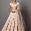 Womens Mala u0026 Kinnary | Pastel Pink Victorian Lehenga Set