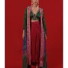 Womens Siddhartha Bansal | Bottle Green Oversized Embroidered Shrug Set