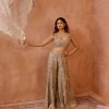 Bridal Payal Singhal | Gray Bagh Embroidered Blouse With Sharara Set