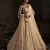 Bridal Seema Gujral | Cream Pearl Lehenga Set