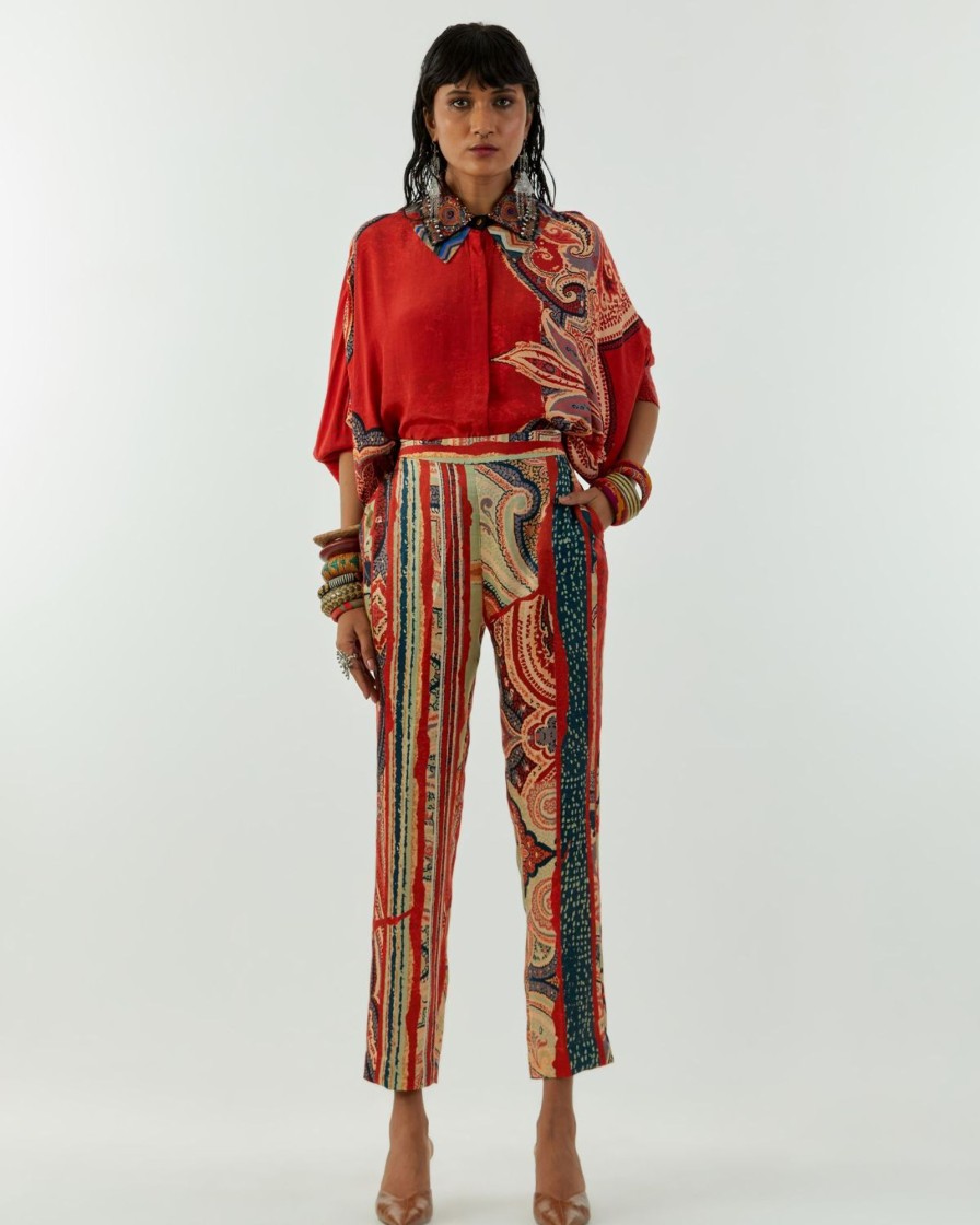 Womens Aseem Kapoor | Red Mandala Pant