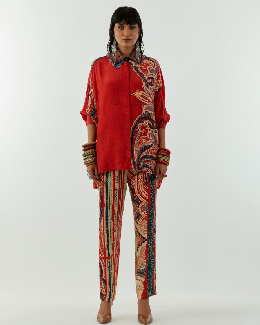 Womens Aseem Kapoor | Red Mandala Pant