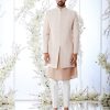 Mens Seema Gujral Mens | Short Salmon Sherwani Set