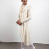 Mens Arjan Dugal | Off White Asymmetric Kurta Set