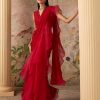 Womens Ridhi Mehra | Red Spotlight Sari Set