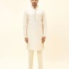 Mens SVA Menswear | Ivory Embroidered Kurta Set