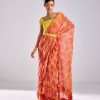 Womens Diya Rajvvir | Yellow Printed U0026 Embroidered Pre-Draped Sari Set