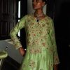 Womens Petticoat Lane | Green Floral Embroidered Sharara Set