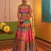 Bridal Siddhartha Bansal | Mastani Pink U0026 Ocean Electric Green Embroidered Lehenga Set