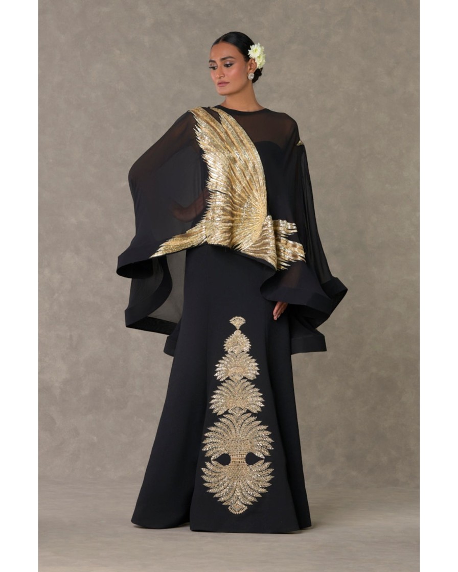 Womens House of Masaba | Black 'Son-Chidiya' Cape Set