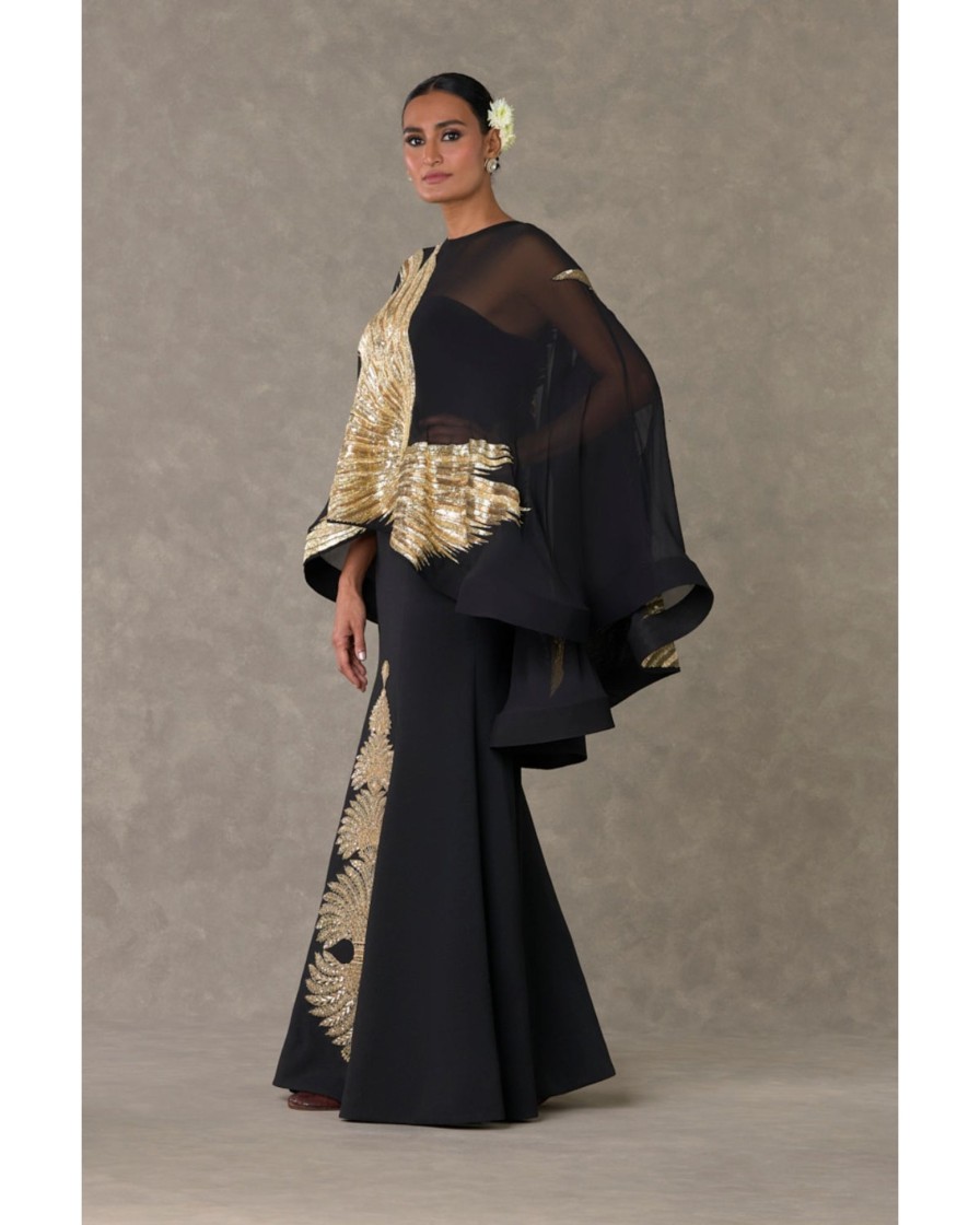 Womens House of Masaba | Black 'Son-Chidiya' Cape Set