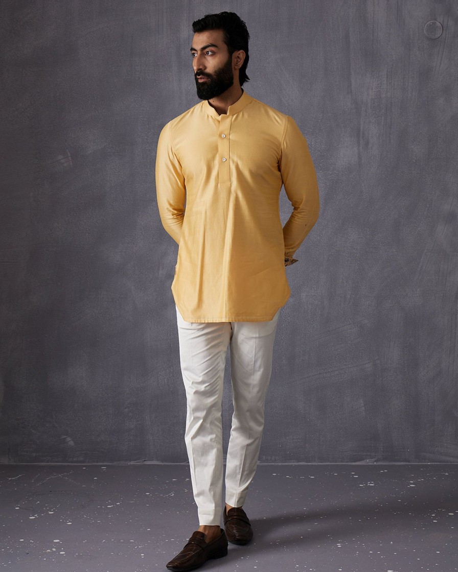 Mens Arjan Dugal | Mustard Inara Kurta Set