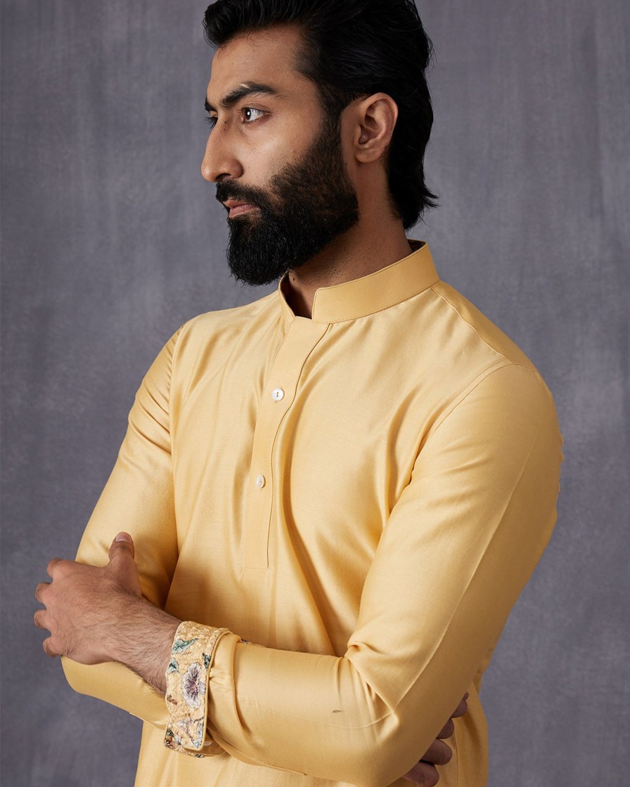 Mens Arjan Dugal | Mustard Inara Kurta Set