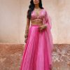 Womens Chamee and Palak | Ombre Meadow Lehenga Set